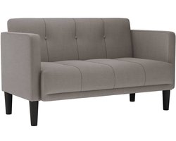 vidaXL - Loveseat - Bank - Taupe - 111 - cm - Stof