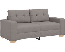 vidaXL - Loveseat - Bank - Taupe - 140 - cm - Stof