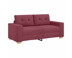 vidaXL - Loveseat - Bank - Wijnrood - 140 - cm - Stof