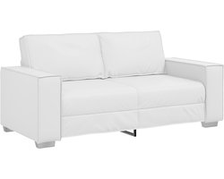 vidaXL - Loveseat - Bank - Wit - 140 - cm - Kunstleer