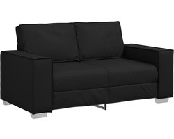 vidaXL - Loveseat - Bank - Zwart - 120 - cm - Kunstleer