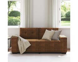 vidaXL - Loveseat - Bruin - 180 - cm - Kunst - Suède - Leer