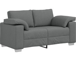 vidaXL - Loveseat - Donkergrijs - 160 - cm - Stof