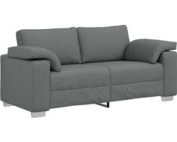 vidaXL - Loveseat - Donkergrijs - 180 - cm - Stof