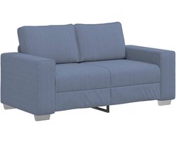 vidaXL - Loveseat - Sofa - Blauw - 160x77x82 - cm - Corduroy - Stof