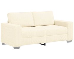 vidaXL - Loveseat - Sofa - Crème - 140 - cm - Corduroy - Stof