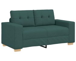 vidaXL - Loveseat - Sofa - Donkergroen - 120 - cm - Stof