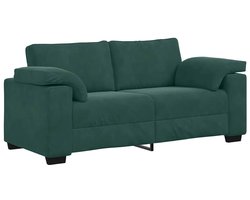 vidaXL - Loveseat - Sofa - Donkergroen - 180x77x82 - cm - Fluweel
