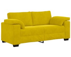 vidaXL - Loveseat - Sofa - Geel - 140 - cm - Fluweel