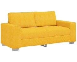 vidaXL - Loveseat - Sofa - Lichtgeel - 140 - cm - Corduroy - Stof