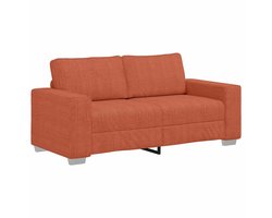 vidaXL - Loveseat - Sofa - Rood - Oranje - 140 - cm - Corduroy - Stof