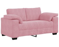 vidaXL - Loveseat - Sofa - Roze - 120 - cm - Fluweel