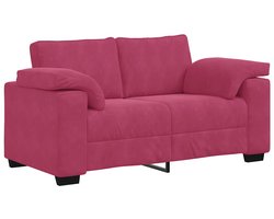 vidaXL - Loveseat - Sofa - Wijnrood - 120 - cm - Fluweel