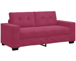vidaXL - Loveseat - Sofa - Wijnrood - 140 - cm - Fluweel