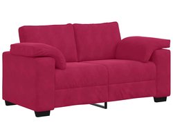 vidaXL - Loveseat - Sofa - Wijnrood - 160x77x82 - cm - Fluweel