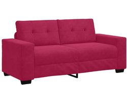 vidaXL - Loveseat - Sofa - Wijnrood - 180x77x82 - cm - Fluweel