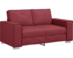 vidaXL - Loveseat - Wijnrood - 160 - cm - Kunstleer