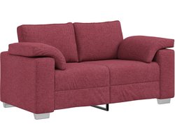 vidaXL - Loveseat - Wijnrood - 160 - cm - Stof