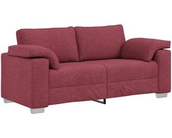 vidaXL - Loveseat - Wijnrood - 180 - cm - Stof