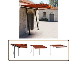 vidaXL Luifel automatisch uittrekbaar - 3,5x2,5 m Luifel - Zonwering - Terrasdoek - Buitendouche - Tuinmeubelen