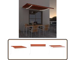 vidaXL Luifel - LED - Automatisch - 450x300 cm Buitenuitvoering - Tuinmeubelen - Parasol - Zonwering - Overkapping