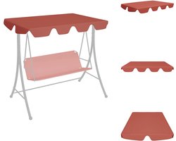 vidaXL Luifel - Luifels - Overkapping - Overkappingen - Vervangingsluifel schommelbank 188/168x145/110 cm terracotta