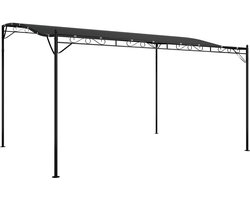 vidaXL Luifel - Luifels - Paviljoen - Tuinhuisje - Luifel 4x3 m 180 g/m² stof en staal antracietkleurig