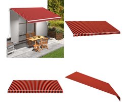 vidaXL Luifeldoek 500x300 cm canvas oranje en bruin - Luifel - Luifels - Zonnescherm - Zonneschermen