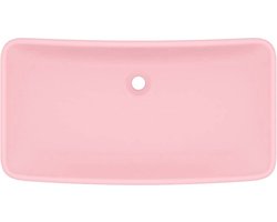 vidaXL Luxe Wasbak - Luxe Wasbakken - Keramische Wastafel - Keramische Wastafels - Wastafel rechthoekig 71x38 cm keramiek matroze