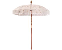 vidaXL - Macramé - Parasol - Crème - 190 - x - 190 - x - 260 - cm - Katoen