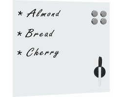 vidaXL - Magneetbord - voor - aan - de - wand - 40x40 - cm - glas