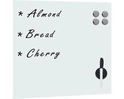 vidaXL - Magneetbord - voor - aan - de - wand - 50x50 - cm - glas