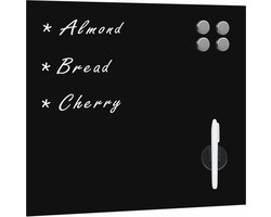 vidaXL - Magneetbord - voor - aan - de - wand - 60x60 - cm - glas