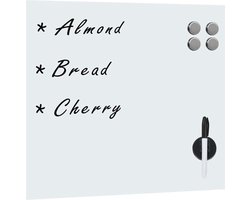vidaXL - Magneetbord - voor - aan - de - wand - 60x60 - cm - glas