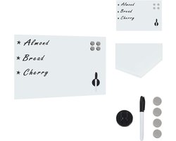 vidaXL Magnetisch Bord - Magnetische Borden - Schoolbord - Schoolborden - Magneetbord wandmontage 50x30 cm glas