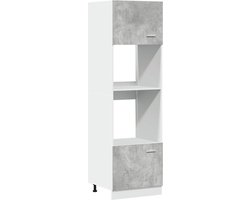 vidaXL - Magnetronkast - Lyon - 60x57x207 - cm - bewerkt - hout - betongrijs