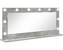 vidaXL - Make-up - Spiegel - met - spiegel - Beton - Grijs - 100 - x - 45 - x - 18 - cm