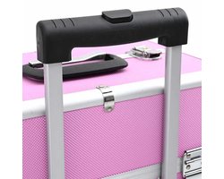 vidaXL - Make-up - trolley - aluminium - roze