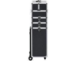 vidaXL - Make-up - trolley - aluminium - zwart