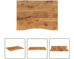 vidaXL Mango Hout - Houten Bureau Blad - Bureaublad met ronding 110x80x2,5 cm massief ruw mangohout - Landelijke Stijl - Werkblad - Eettafel Blad