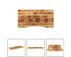 vidaXL Mangohout Bureau - Houten Bureau Blad - Bureaublad met ronding 110x60x2,5 cm massief ruw mangohout - Bureautafel - Schrijftafel - Eettafel