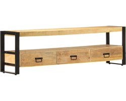 vidaXL Mangohout Meubilair - Tv-meubel - Tv-meubel 150x30x45 cm massief mangohout - Salontafel - Opbergkast - Mediabox