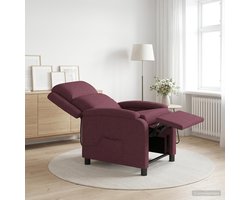vidaXL - Massage - Relaxstoel - Paars - Stof
