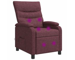vidaXL - Massage - Relaxstoel - Paars - Stof