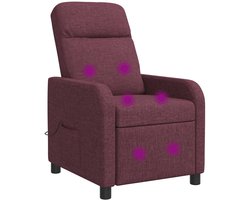vidaXL - Massage - Relaxstoel - Paars - Stof