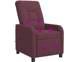 vidaXL - Massage - Relaxstoel - Paars - Stof