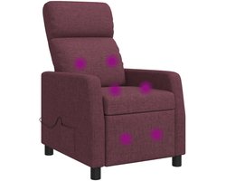 vidaXL - Massage - Relaxstoel - Paars - Stof