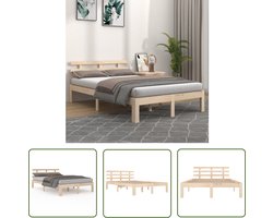vidaXL Massief Grenenhout - Houten Bedframe - Bedframe massief hout 180x200 cm Super King Size - Bedframe Super King - Tweepersoons Bed - Design Bed
