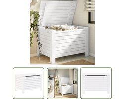 vidaXL Massief Hout - Opbergbox - Opbergbox met deksel RANA 100x49x54 cm massief grenenhout wit - Grenenhout - Opbergkast - Kastje