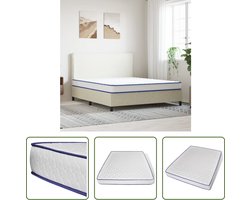 vidaXL Matras 160x200 - Traagschuim Matras - Matras 200x160x17 cm Zacht traagschuim - Slaapcomfort - Rugpijn - Gewrichtspijn